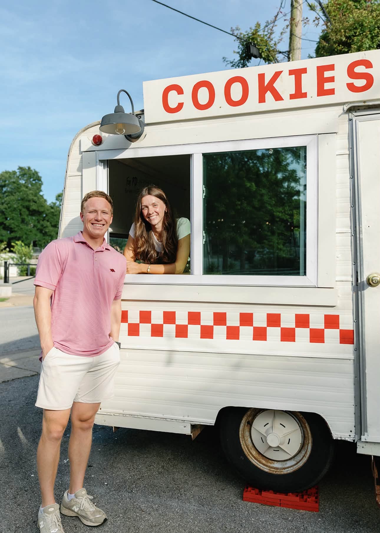 Chewk's Cookies Fayetteville founders at the trailer